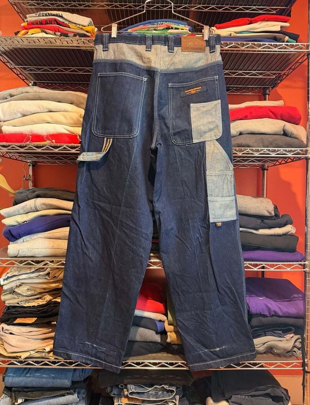 Brooklyn Xpress Carpenter Jeans Size 34 Dark Wash Denim Baggy Pants